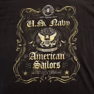 U.S. Navy Shirt Mens X-Large Black 7.62 Design American Sailors Graphic Tee 2007